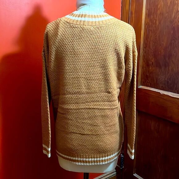 Cozy Casual Mustard Yellow Wrap Cardigan Sz S/M - Picture 3 of 4